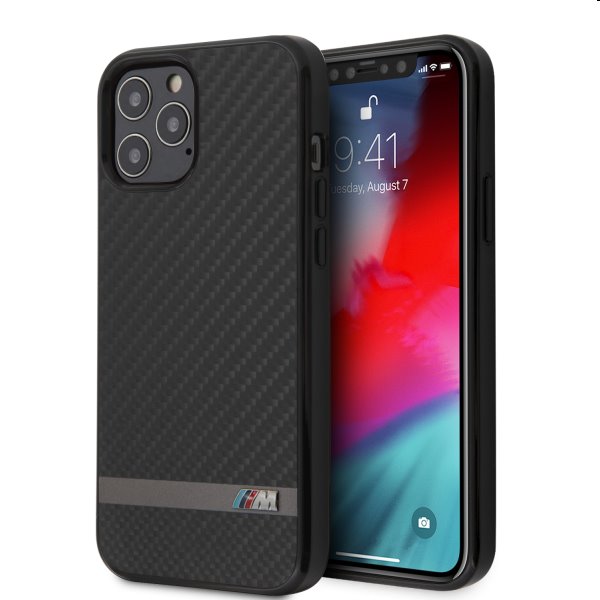 BMW Carbon & Alu Tok iPhone 12/12 Pro, Fekete BMW Carbon & Alu Tok iPhone 12/12 Pro, Fekete