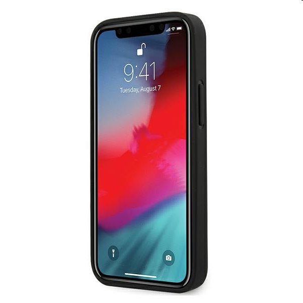 BMW PU Carbon Tricolor Line Tok iPhone 12 mini, Black BMW PU Carbon Tricolor Line Tok iPhone 12 mini, Black
