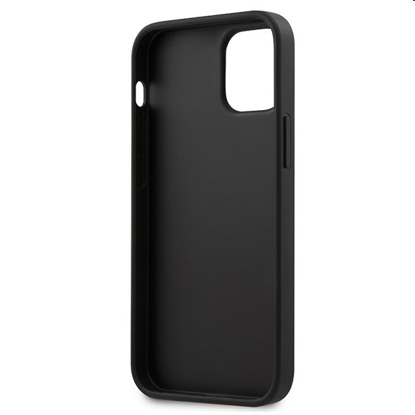 BMW PU Triangles Tricolor Line Tok iPhone 12 mini, Fekete BMW PU Triangles Tricolor Line Tok iPhone 12 mini, Fekete