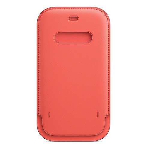 Apple iPhone 12 mini Leather Sleeve with MagSafe, pink citrus