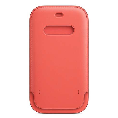 Apple iPhone 12 mini Leather Sleeve with MagSafe, pink citrus Apple iPhone 12 mini Leather Sleeve with MagSafe, pink citrus