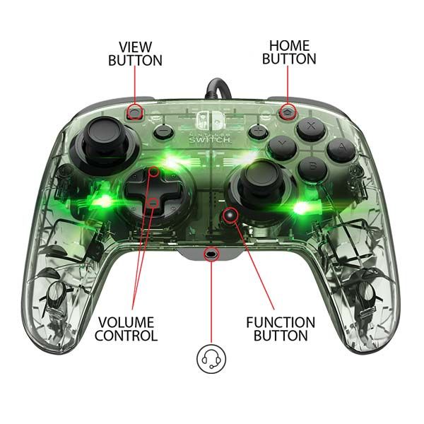 Vezetékes vezérlő PDP Afterglow Deluxe+ Audio, Nintendo Switch számára, Prismatic kivitel Vezetékes vezérlő PDP Afterglow Deluxe+ Audio, Nintendo Switch számára, Prismatic kivitel