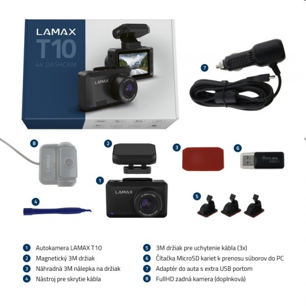 Lamax T10 4K GPS, fedélzeti kamera traffipax jelentéssel