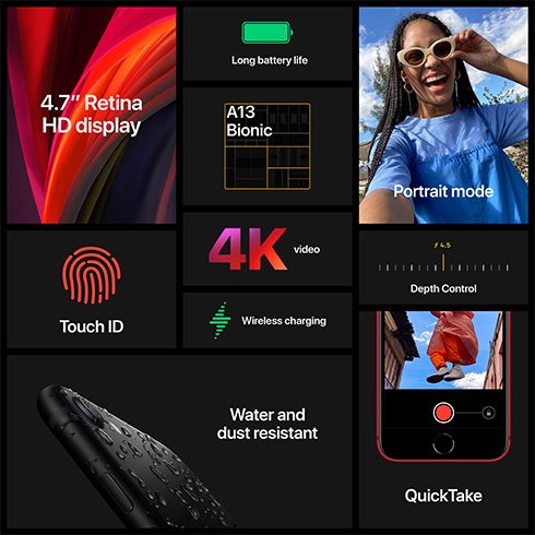 Apple iPhone SE (2020) 128GB | White, A osztály - Használt, 12 hónap garancia