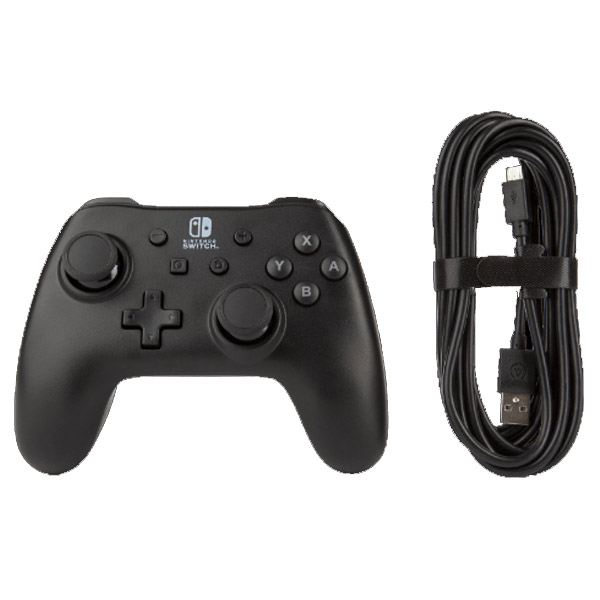 Vezetékes vezérlő PowerA Nintendo Switch számára, Matte Black Vezetékes vezérlő PowerA Nintendo Switch számára, Matte Black