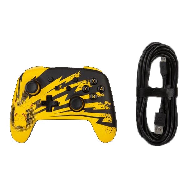 PowerA Enhanced Vezetékes Vezérlő Nintendo Switch számára, Lightning Pikachu PowerA Enhanced Vezetékes Vezérlő Nintendo Switch számára, Lightning Pikachu