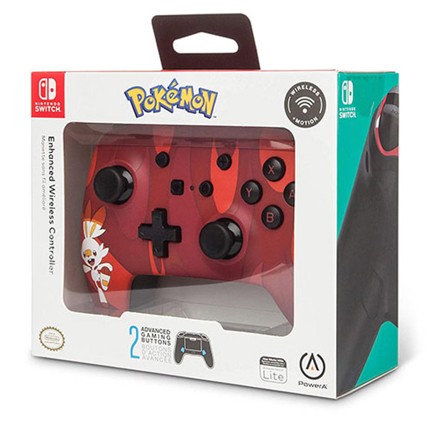 PowerA Enhanced Wireless Controller - Pokemon Scorbunny for Nintendo Switch PowerA Enhanced Wireless Controller - Pokemon Scorbunny for Nintendo Switch