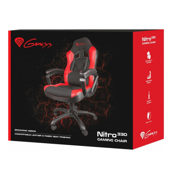 Genesis gamer szék Nitro 330, Fekete-piros