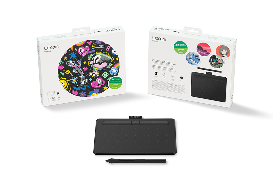 Grafikus tablet Wacom Intuos S Bluetooth, fekete