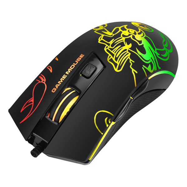 Marvo Egér M209, 6400DPI, optika, 6gomb., 1 görgő, vezetékes USB, fekete, gamer, háttérvilágított Marvo Egér M209, 6400DPI, optika, 6gomb., 1 görgő, vezetékes USB, fekete, gamer, háttérvilágított