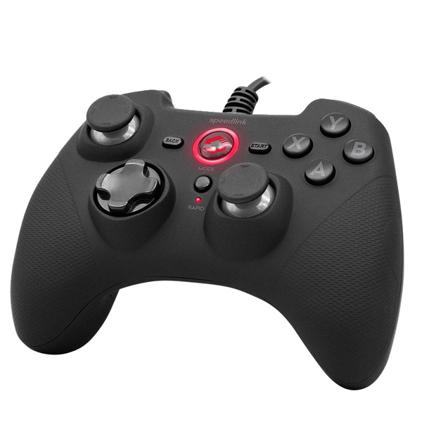 Speedlink Rait Gamepad for PC/PS3/Switch/OLED, rubber-fekete