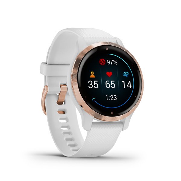 Garmin Venu 2S, rose arany/fehér