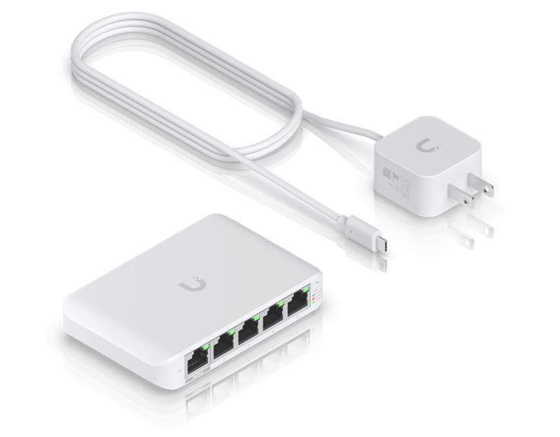 Ubiquiti UniFi switch USW-Flex-mini  5x1000Mbps  power over PoE  indoor/outdoor