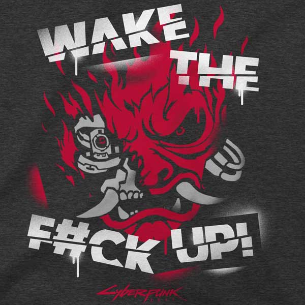 Póló Wake Up Sketchy Premium (Cyberpunk 2077) M Póló Wake Up Sketchy Premium (Cyberpunk 2077) M