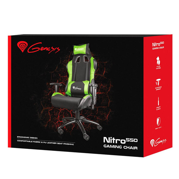 Genesis gamer szék Nitro 550, zöld