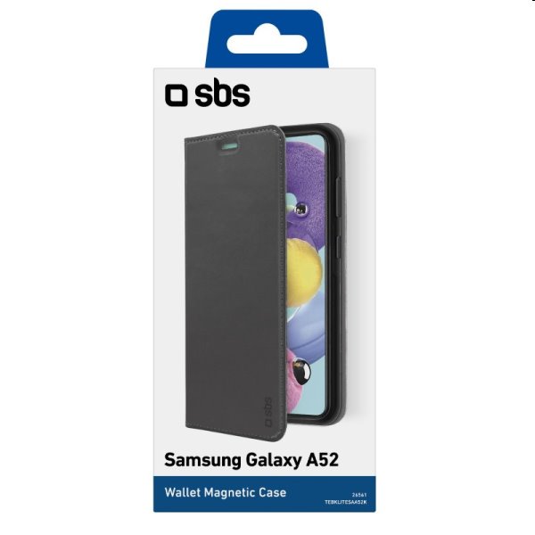 Tok SBS Book Wallet Lite for Samsung Galaxy A52 - A525F / A52s 5G, fekete
