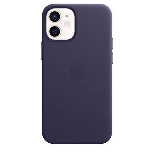 Apple iPhone 12 mini Leather Case with MagSafe, deep violet