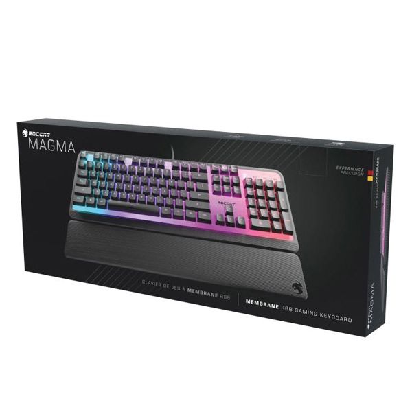 Gamer membrános billentyűzet Roccat Magma, US kiosztás, Fekete