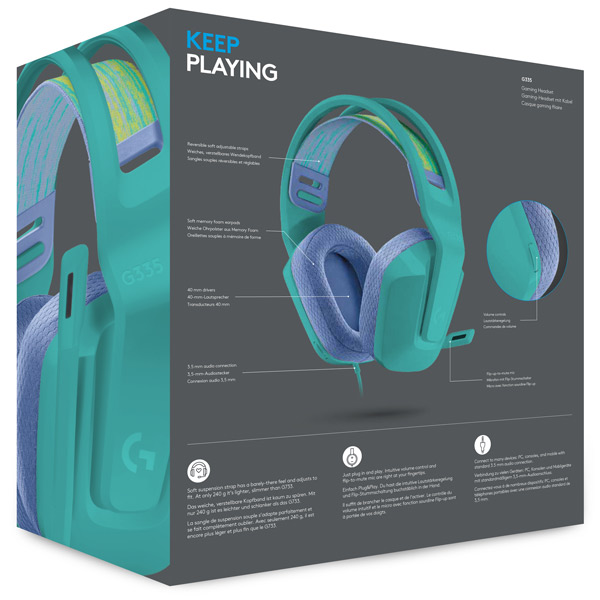 Játékos fülhallgató Logitech G335 Vezetékes, mint Játékos fülhallgató Logitech G335 Vezetékes, mint