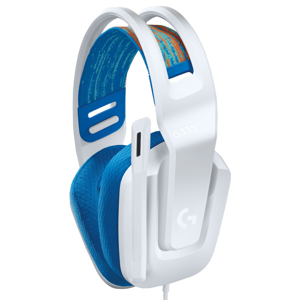 gamer fülhallgató Logitech G335 Wired, white
