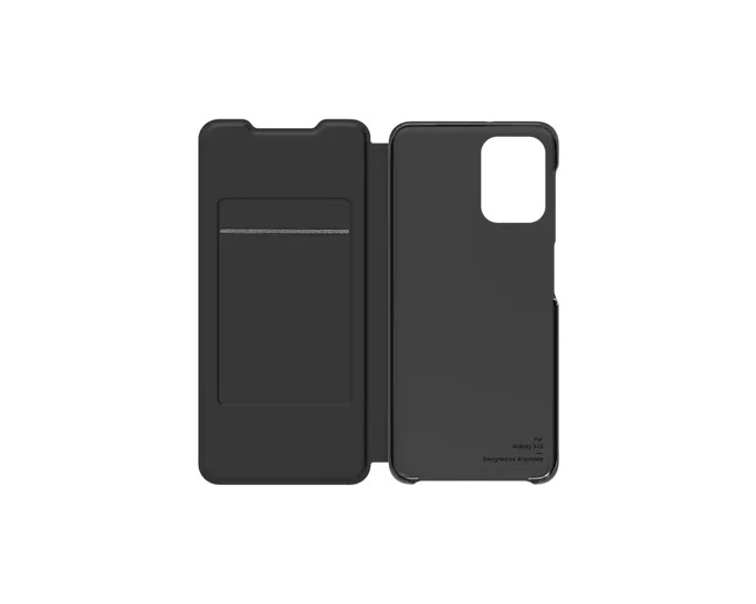 Flip Wallet Cover tok Samsung Galaxy A22 - A225F számára, Fekete (GP-FWA225AM)