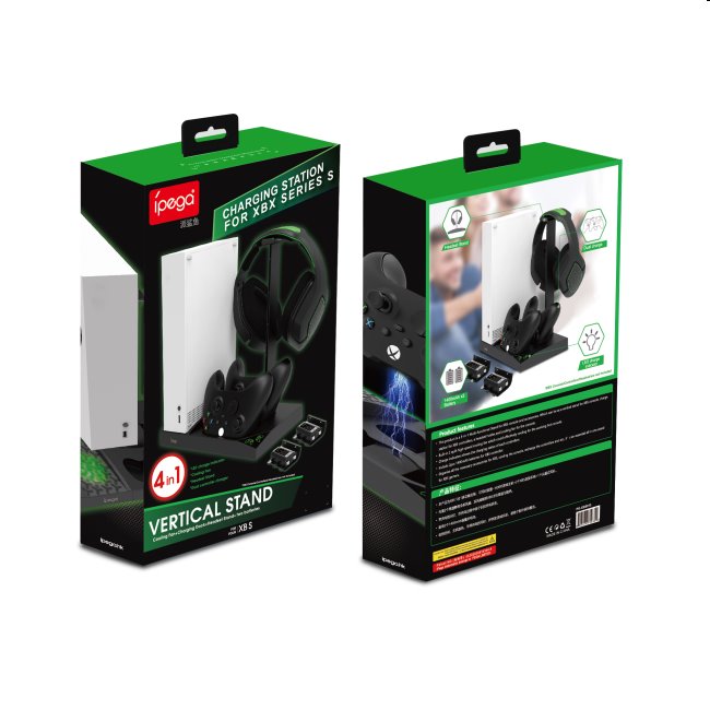 iPega XBS013 Dokkoló állomás Xbox Series S, Vezeték nélküli Kontroller és Fejhallgató számára + tölthető elemek iPega XBS013 Dokkoló állomás Xbox Series S, Vezeték nélküli Kontroller és Fejhallgató számára + tölthető elemek