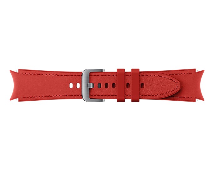 Tartalék hibrid bőr óraszíj  Samsung Galaxy Watch4 (méret M/L), red