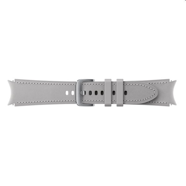 Tartalék hibrid bőr óraszíj  Samsung Galaxy Watch4 (méret S/M), silver