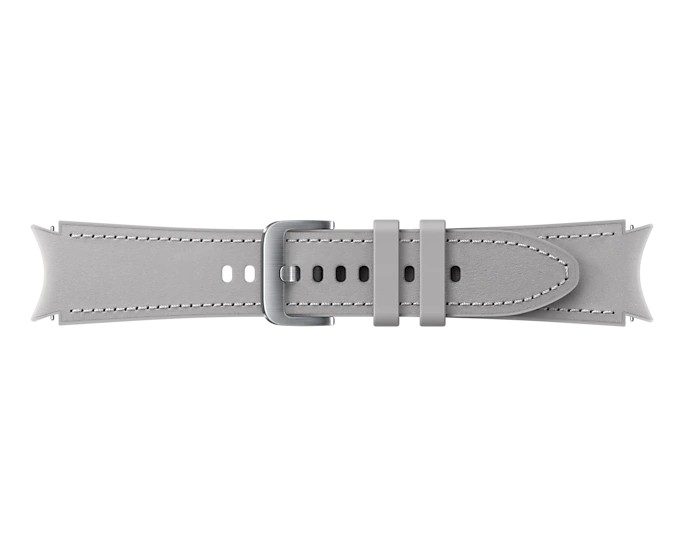 Tartalék hibrid bőr óraszíj  Samsung Galaxy Watch4 (méret S/M), silver