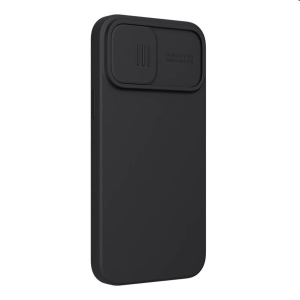 Nillkin CamShield Silky Magnetic szilikon hátlapi tok for iPhone 13 Pro Max, fekete Nillkin CamShield Silky Magnetic szilikon hátlapi tok for iPhone 13 Pro Max, fekete
