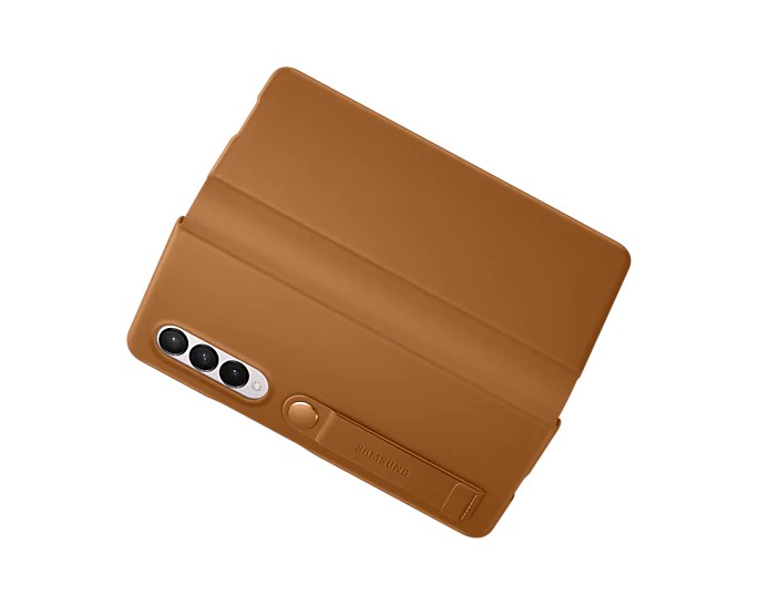 Tok Leather Flip Cover Samsung Galaxy Z Fold3, camel Tok Leather Flip Cover Samsung Galaxy Z Fold3, camel