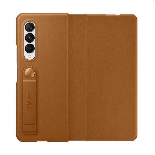 Tok Leather Flip Cover Samsung Galaxy Z Fold3, camel Tok Leather Flip Cover Samsung Galaxy Z Fold3, camel