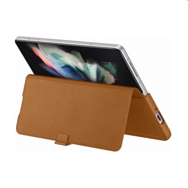 Tok Leather Flip Cover Samsung Galaxy Z Fold3, camel Tok Leather Flip Cover Samsung Galaxy Z Fold3, camel