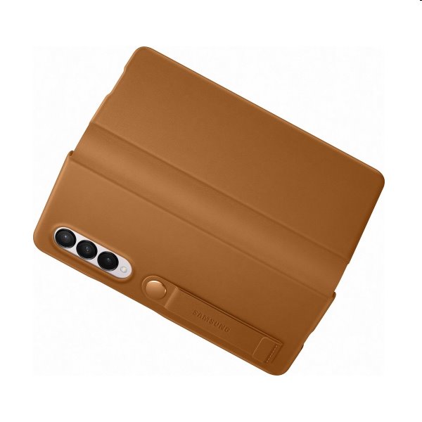 Tok Leather Flip Cover Samsung Galaxy Z Fold3, camel Tok Leather Flip Cover Samsung Galaxy Z Fold3, camel