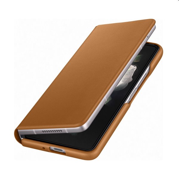 Tok Leather Flip Cover Samsung Galaxy Z Fold3, camel Tok Leather Flip Cover Samsung Galaxy Z Fold3, camel