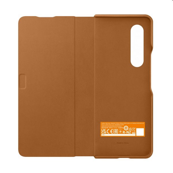 Tok Leather Flip Cover Samsung Galaxy Z Fold3, camel Tok Leather Flip Cover Samsung Galaxy Z Fold3, camel