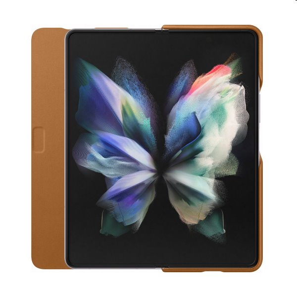Tok Leather Flip Cover Samsung Galaxy Z Fold3, camel Tok Leather Flip Cover Samsung Galaxy Z Fold3, camel