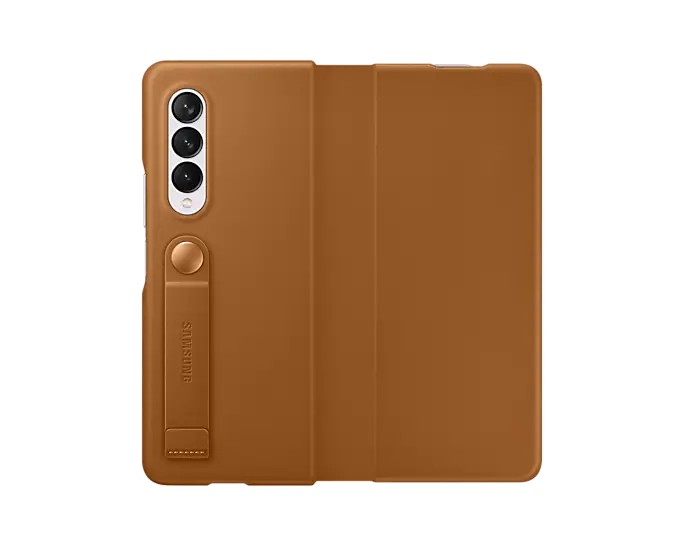 Tok Leather Flip Cover Samsung Galaxy Z Fold3, camel Tok Leather Flip Cover Samsung Galaxy Z Fold3, camel