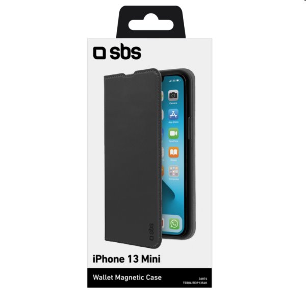 Tok SBS Book Wallet Lite  iPhone 13 mini, fekete