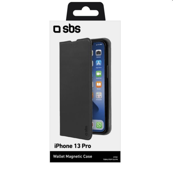 Tok SBS Book Wallet Lite iPhone 13 Pro, fekete Tok SBS Book Wallet Lite iPhone 13 Pro, fekete