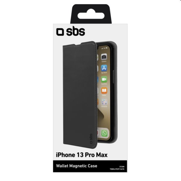 Tok SBS Book Wallet Lite iPhone 13 Pro Max, fekete Tok SBS Book Wallet Lite iPhone 13 Pro Max, fekete