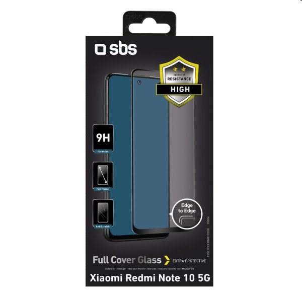 Edzett üveg SBS Full Cover for Xiaomi Redmi Note 10 5G/Poco M3 Pro 5G, fekete Edzett üveg SBS Full Cover for Xiaomi Redmi Note 10 5G/Poco M3 Pro 5G, fekete