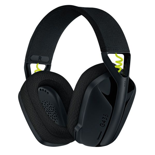 Logitech G435 LIGHTSPEED - vezeték nélküli gamer fejhallgató - fekete/sárga