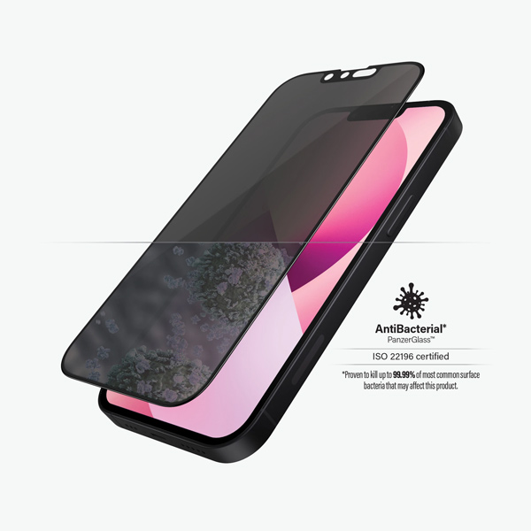 Temperált védőüveg PanzerGlass Case Friendly AB privát szűrővel for Apple iPhone 13 Mini, fekete