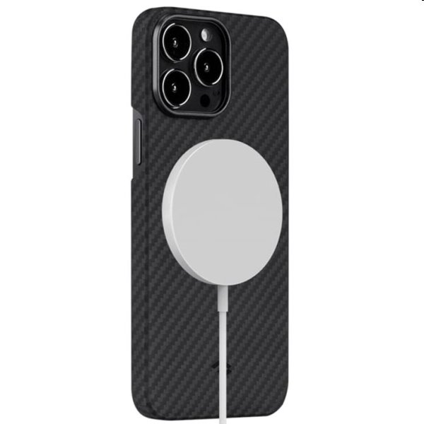 Tok Pitaka MagEZ aramidszálból iPhone 13 Pro, fekete/szürke Tok Pitaka MagEZ aramidszálból iPhone 13 Pro, fekete/szürke