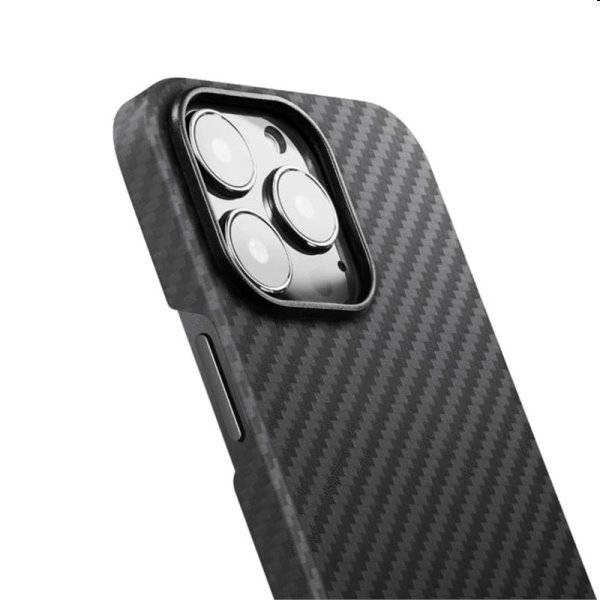 Tok Pitaka MagEZ aramidszálból iPhone 13 Pro Max, fekete/szürke Tok Pitaka MagEZ aramidszálból iPhone 13 Pro Max, fekete/szürke