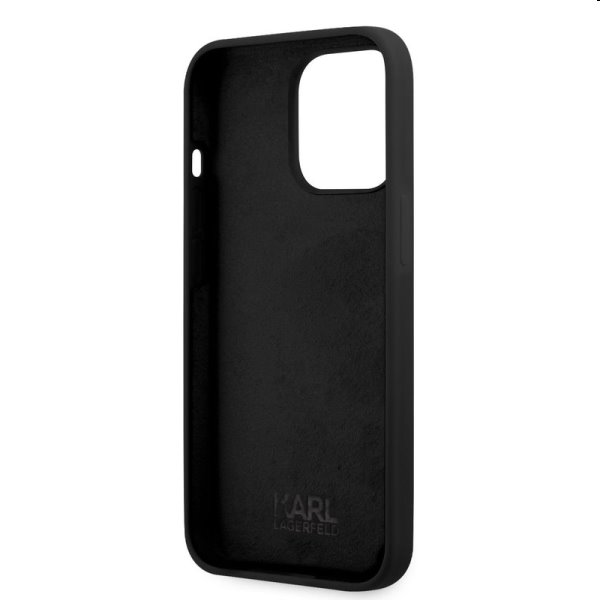 Tok Karl Lagerfeld and Choupette Liquid Silicone for iPhone 13 Pro, black Tok Karl Lagerfeld and Choupette Liquid Silicone for iPhone 13 Pro, black