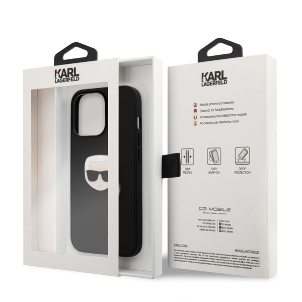 Tok Karl Lagerfeld TPU Choupette Head for iPhone 13 Pro, black Tok Karl Lagerfeld TPU Choupette Head for iPhone 13 Pro, black