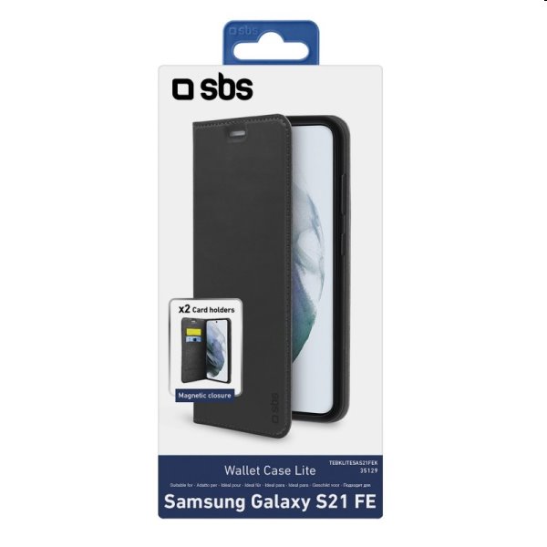 Tok SBS Book Wallet Lite for Samsung Galaxy S21 FE, fekete Tok SBS Book Wallet Lite for Samsung Galaxy S21 FE, fekete