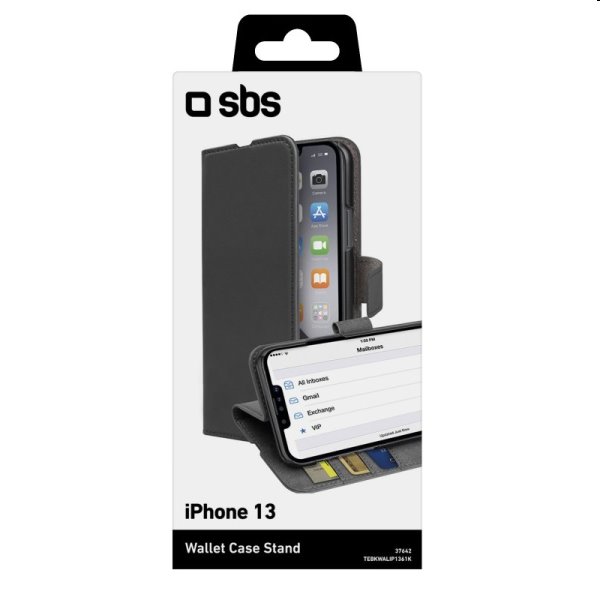 SBS Tok Book Wallet for iPhone 13, black SBS Tok Book Wallet for iPhone 13, black
